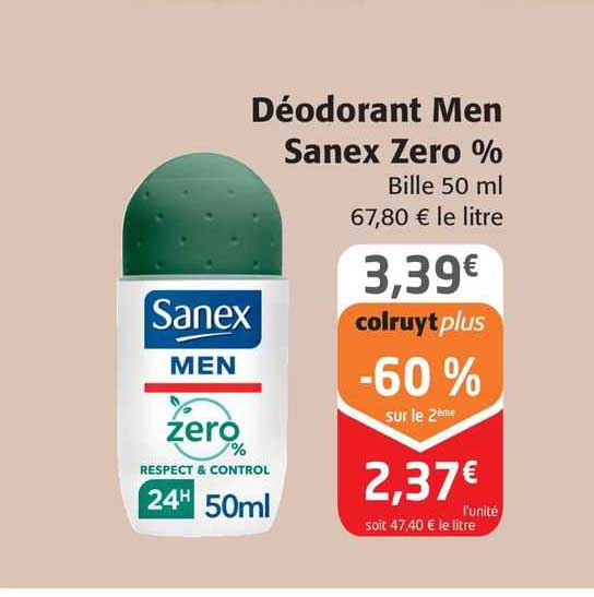 Déodorant Men Sanex Zero %