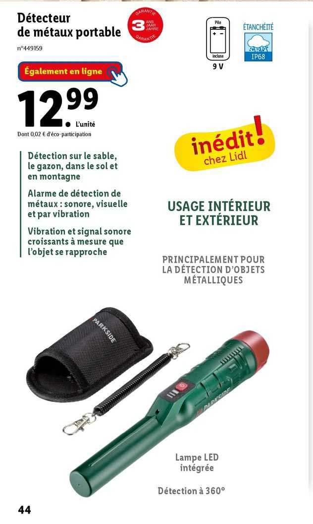 détecteur de métaux portable