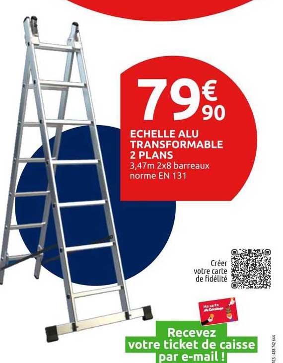 échelle alu transformable 2 plans