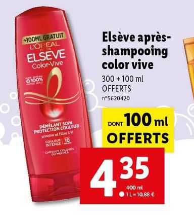 elsève après-shampooing color vive