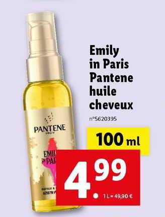 emily in paris pantene huile cheveux