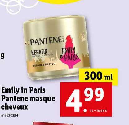 Emily In Paris Pantene Masque Cheveux