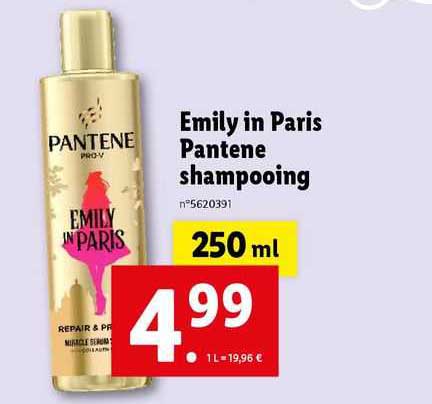 emily in paris pantene shampooing