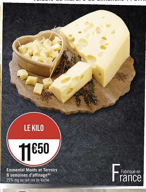 emmental monts et terroirs 8 semaines d'affinage