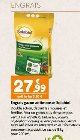 engrais gazon antimousse solabiol