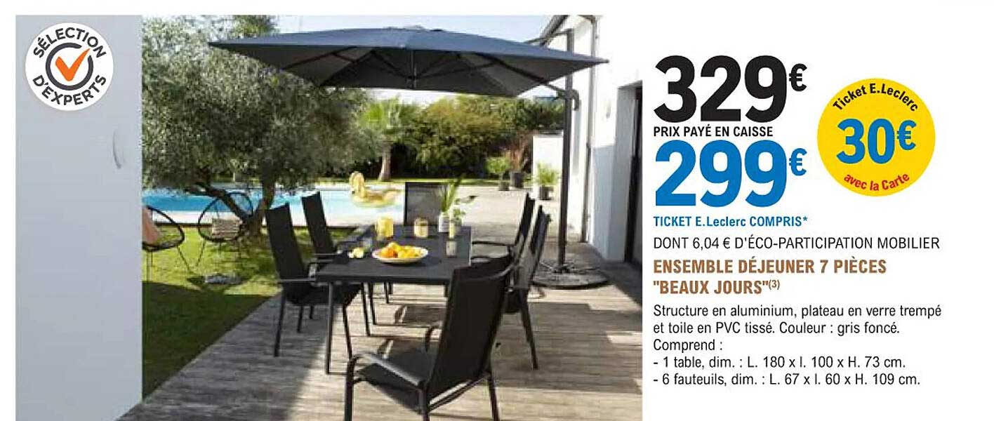 ensemble déjeuner 7 pièces "beaux jours"