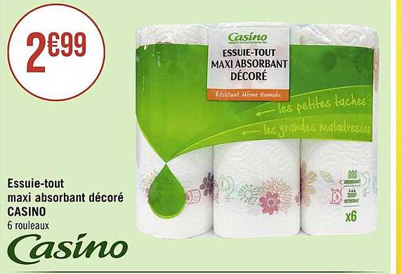 essuie-tout maxi absorbant décoré casino