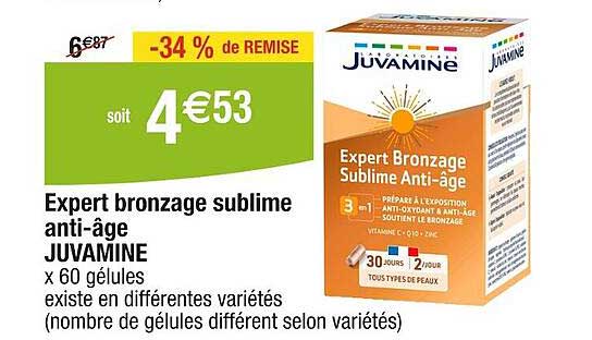expert bronzage sublime anti-âge juvamine