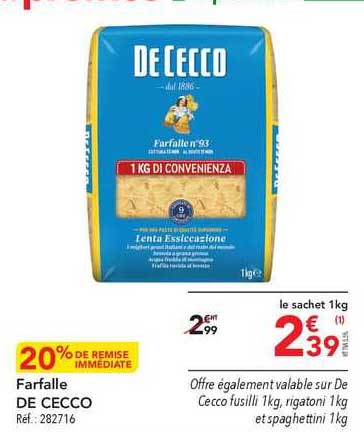 farfalle de cecco