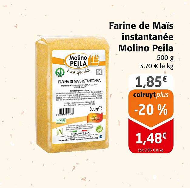 Farine De Maïs Instantanée Molino Peila