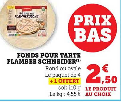 fonds pour tarte flambée schneider