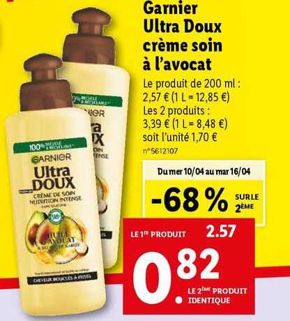 Garnier Ultra Doux Crème Soin à L'avocat