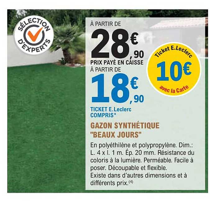 Gazon Synthétique "beaux Jours"