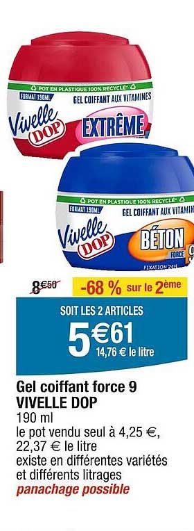 gel coiffant force 9 vivelle dop