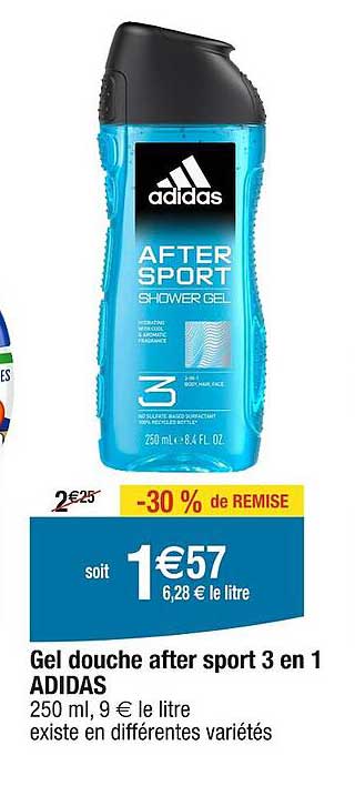 gel douche after sport 3 en 1 adidas