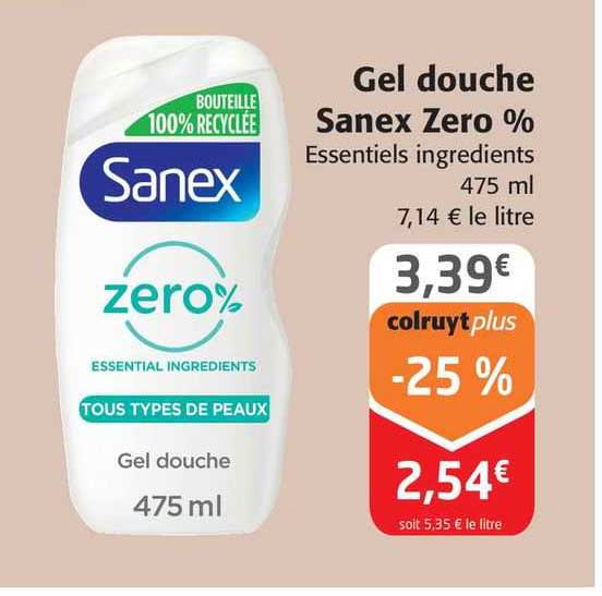 Gel Douche Sanex Zero %