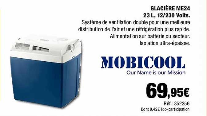 glacière me24 23 l, 12/230 volts mobicool
