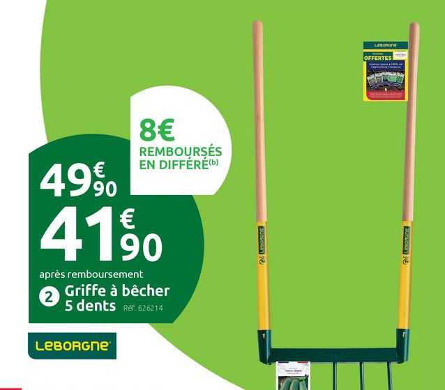 griffe à bêcher 5 dents leborgne