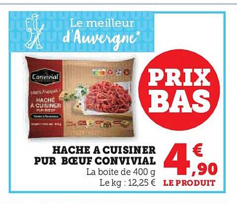 haché à cuisiner pur bœuf convivial