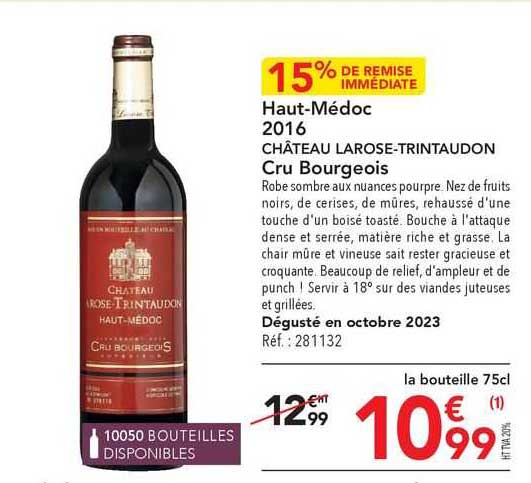 haut-médoc 2016 château larose-trintaudon cru bourgeois