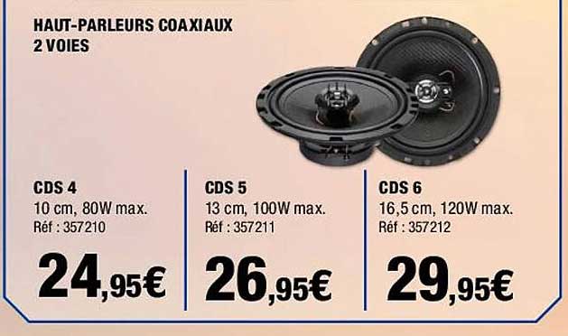 haut-parleurs coaxiaux 2 voies