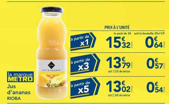 jus d'ananas rioba