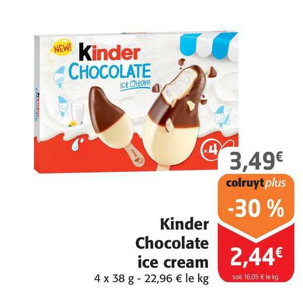 kinder chocolate ice cream