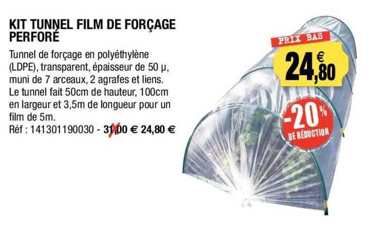 kit tunnel film de forçage perforé