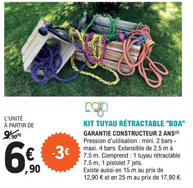 kit tuyau rétractable "boa"