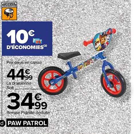 la draisienne paw patrol