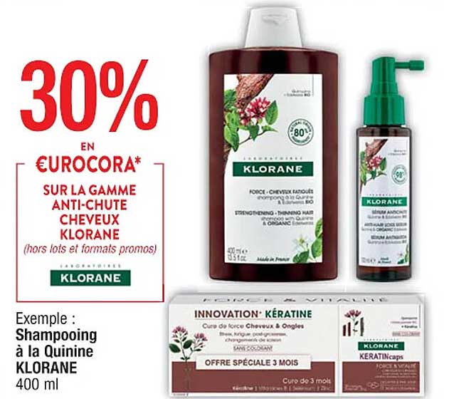 la gamme anti-chute cheveux klorane