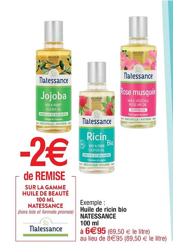 La Gamme Huile De Beauté 100 Ml Natessance