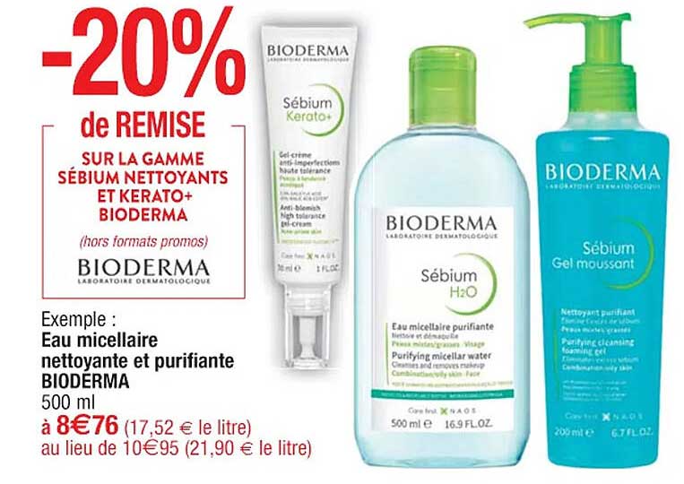 la gamme sébium nettoyants et kerato+ bioderma