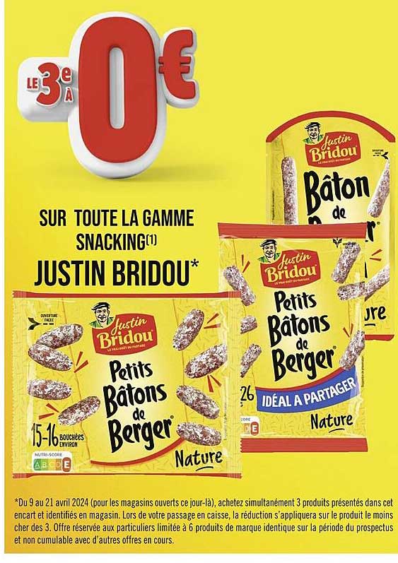 la gamme snacking justin bridou