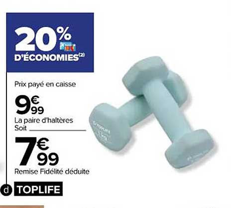 la parie d'haltères toplife