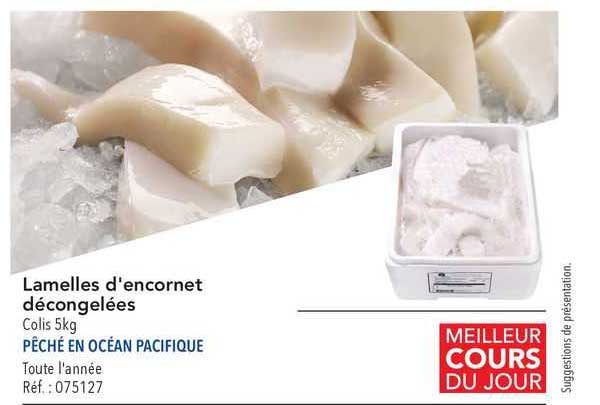 lamelles l'encornet décongelées