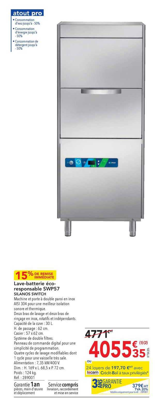 lave-batterie éco-responsable swp57 silanos switch