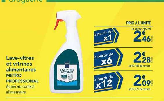 Lave-vitres Et Vitrines Alimentaires Metro Professional