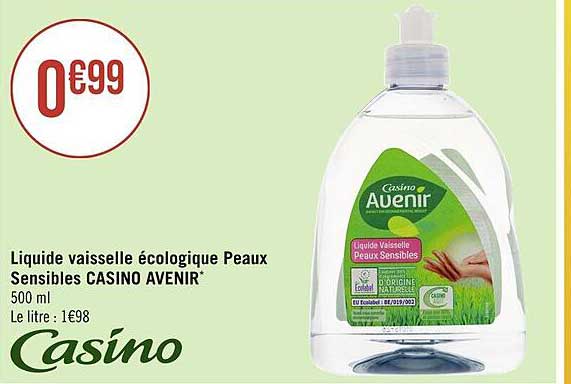 liquide vaisselle écologique peaux sensibles casino avenir