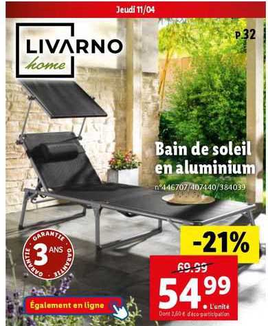 Livarno Home Bain De Soleil En Aluminium