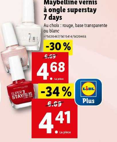 maybelline vernis à ongle superstay 7 days