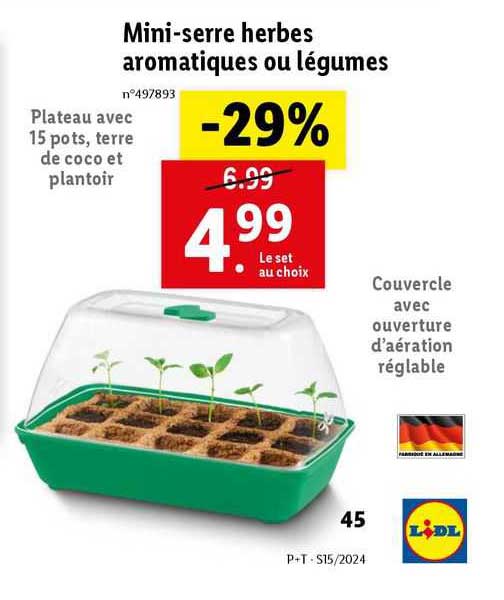 mini-serre herbes aromatiques ou légumes
