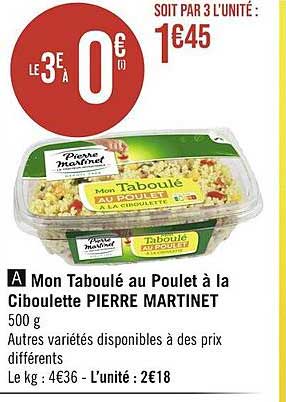 mon taboulé au poulet à la ciboulette pierre martinet