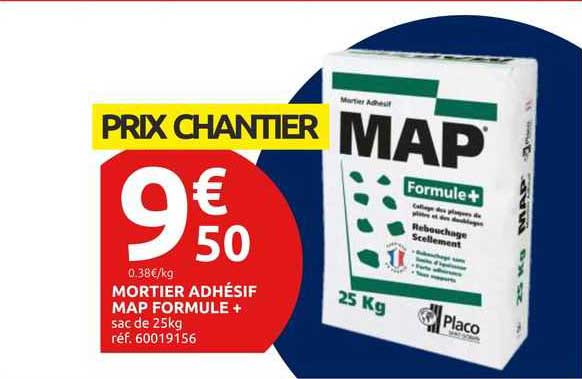mortier adhésif map formule+