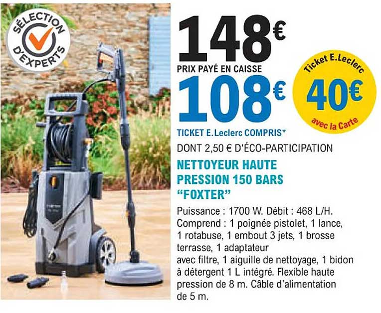 nettoyeur haute pression 150 bars "foxter"