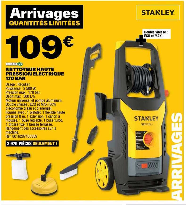Nettoyeur Haute Pression électrique 170 Bar Stanley