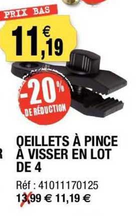 œillets à Pince à Visser En Lot De 4