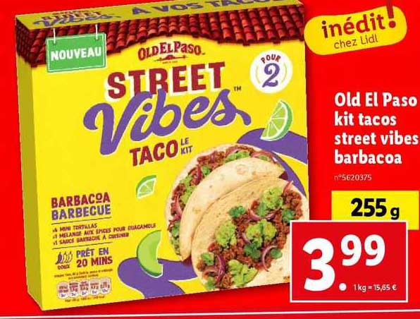 old el paso kit tacos street vibes barbacoa