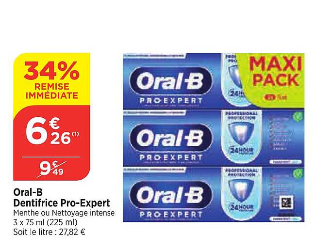 oral-b dentifrice pro-expert