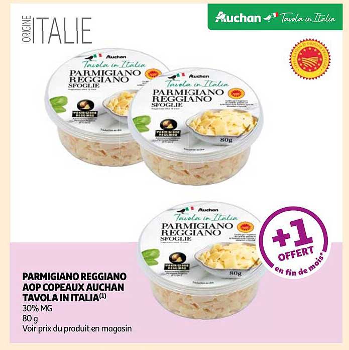 parmigiano reggiano aop copeaux auchan tavola in italia
